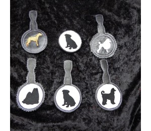 Stickserie - Hunde Silhouette mit Anhänger